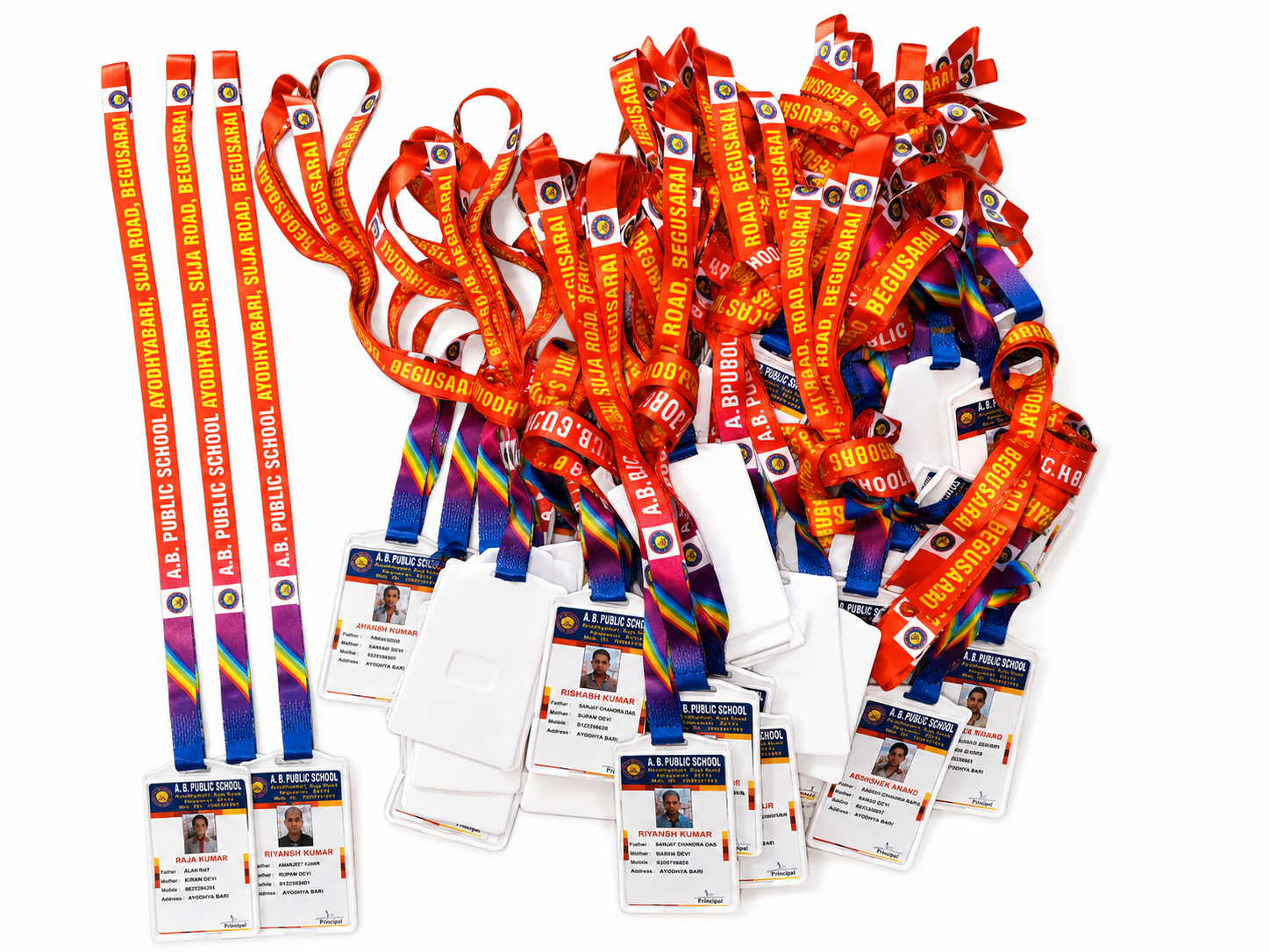 16/20mm printed satin lanyard, Plastic holder with pasting card