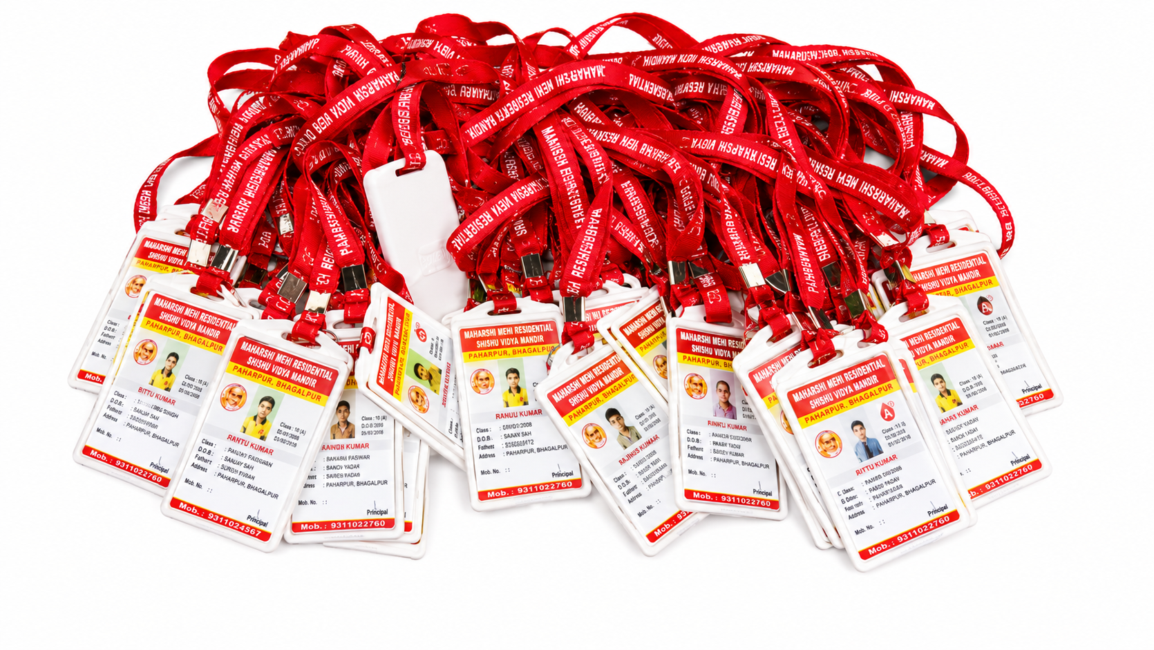Polyester lanyard screen printing, Plastic holder with pasting card
